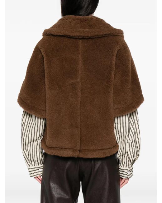 Max Mara Brown Corvino Teddy-Textured Jacket