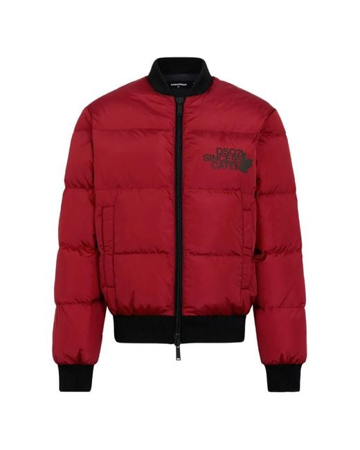 DSquared² Red Easy Down Bomber Veste for men