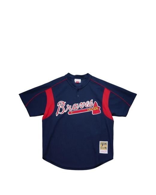 Mitchell & Ness Blue 2003 Atlanta Braves Polo Shirt for men