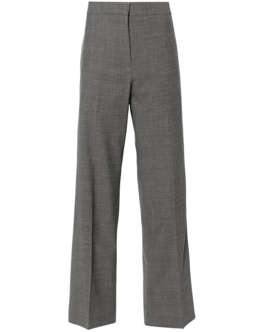 Fabiana Filippi Gray Pressed Crease Straight-Leg Trousers