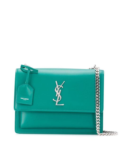 Saint Laurent Ysl Sunset Shoulder Bag in Green Lyst