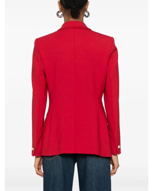 Casablanca Red Asymmetric Double-Breasted Blazer
