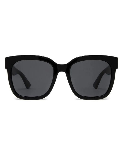 Gucci Black Gg Square-Frame Sunglasses