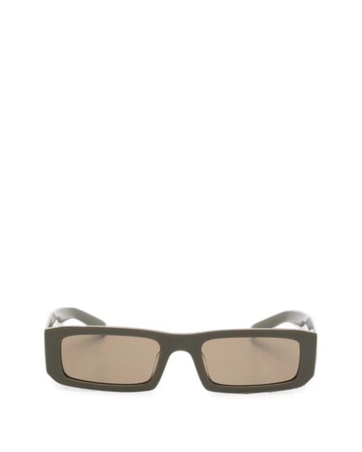 Prada White Symbole Rectangle-Frame Sunglasses