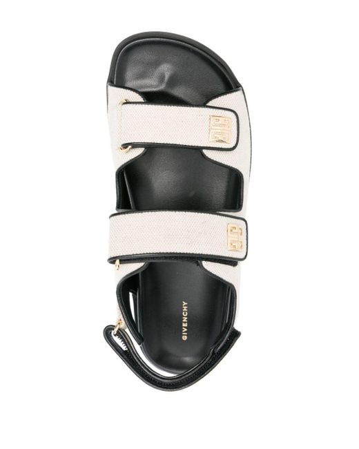 Sandales à plaque logo Givenchy en coloris White