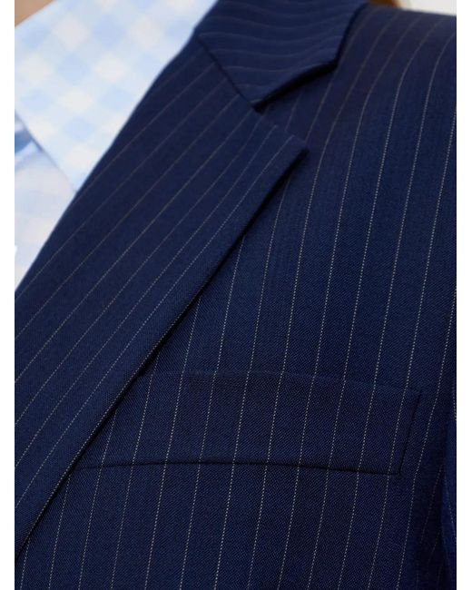 Moschino Blue Tailored Silk And Nylon Jacket