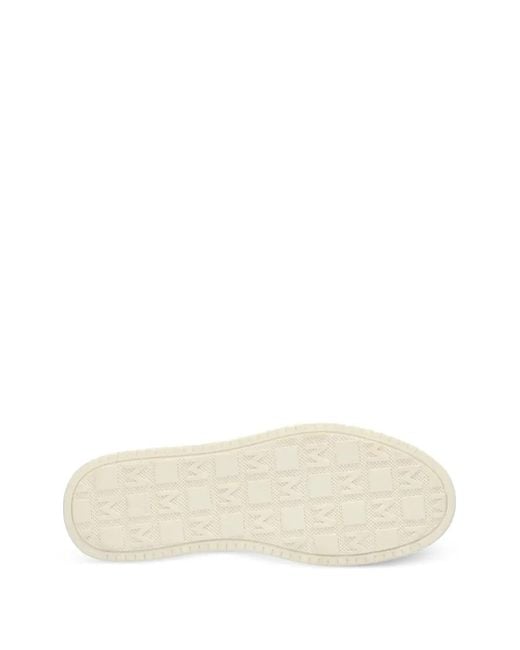 Mexx White Monogram-Embossed Platform Sneakers