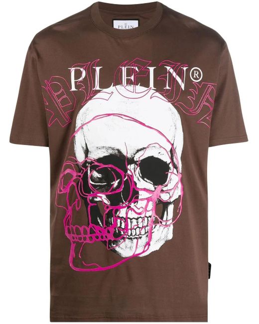 Philipp Plein Red Round Neck T-Shirt for men