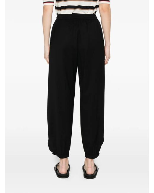 Herno Black Virgin Wool Elastane Pants