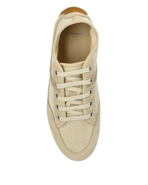 Givenchy White Mesh Suede Sneakers