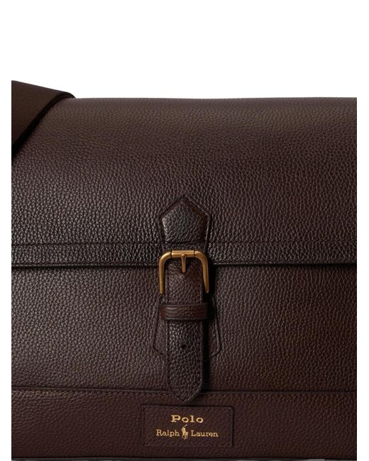 Polo Ralph Lauren Brown Buckle Messenger Bag for men