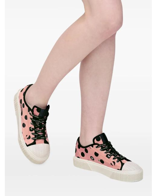 Marc Jacobs Brown Polka-Dot Platform Trainers