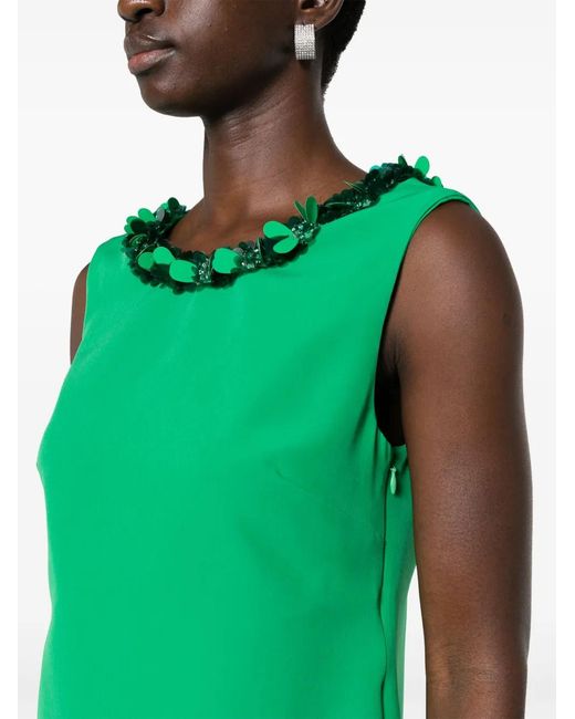 P.A.R.O.S.H. Green Sequin-Embellished Column Dress