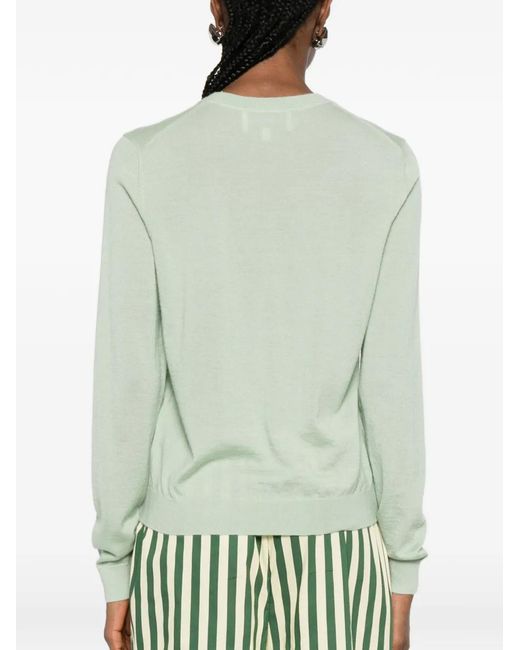 Bompard Green Round-Neck Sweater