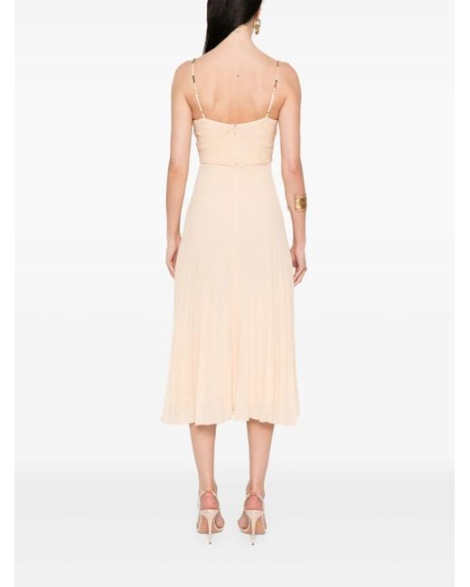 Patrizia Pepe White Crepe Midi Dress