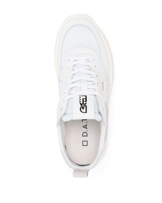 Sneakers con pannelli a contrasto di Date in White