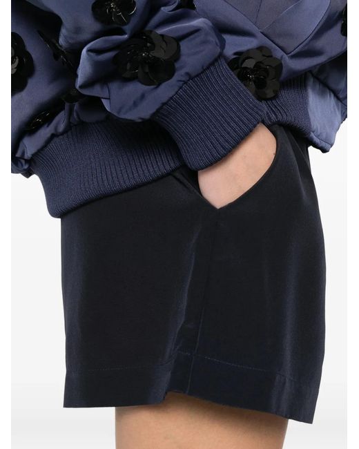 Pantalones Cortos Con Cordones P.A.R.O.S.H. de color Blue
