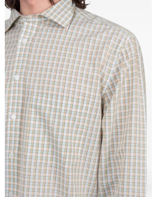 GIMAGUAS Gray Ruben Check-Print Shirt for men