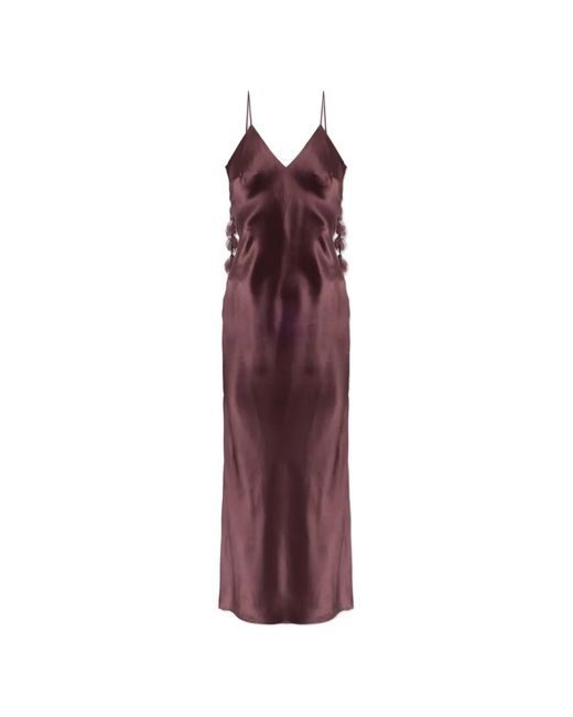 By Malene Birger Purple Pascale Slip Maxi Dress