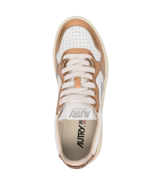 Autry Natural Medalist Leather Sneakers