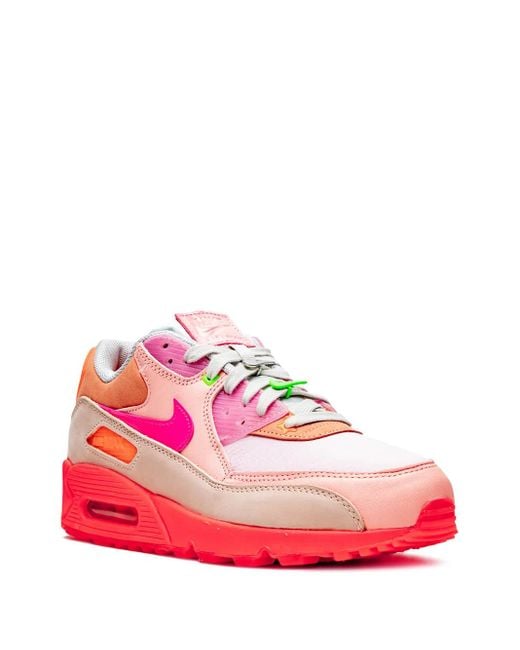 white pink and orange air max