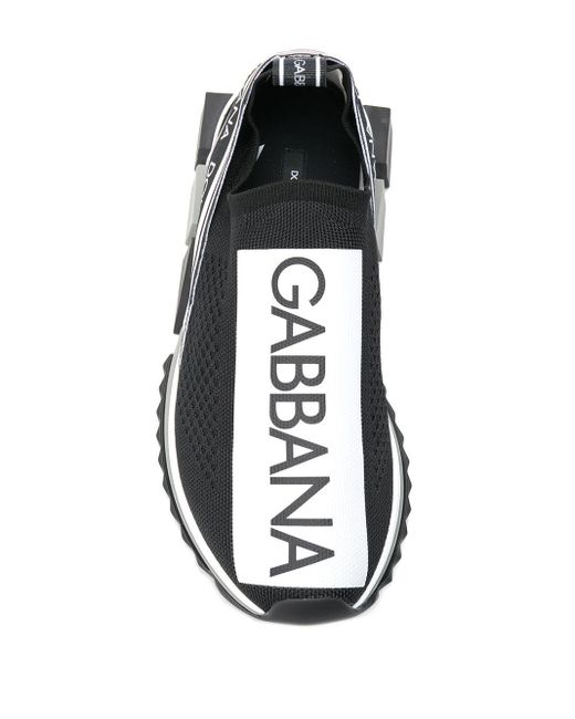 Dolce & Gabbana White Sorrento Logo Slip-on Sneakers