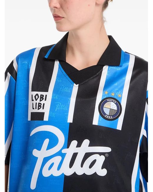 PATTA Blue Striped Footaball Jersey