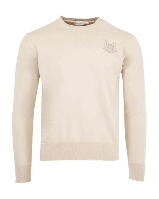 メンズ Moncler クルーネック プルオーバー Natural