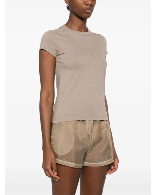Rick Owens Natural Level Cropped T-Shirt