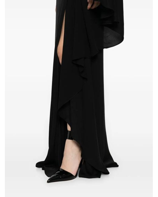 Tom Ford Black One-Shoulder Light Silk Evening Gown