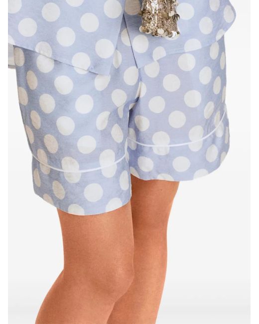 Sleeper Blue Pastelle Polka-Dot Shorts Set