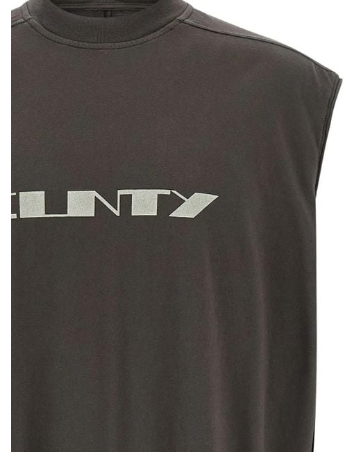 メンズ Rick Owens Trap T トップ Gray