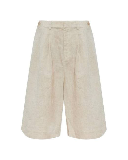Gestuz Geplooide Shorts in het White