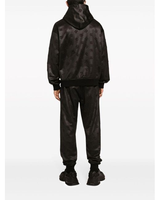 Sudadera con capucha y logo en relieve Dolce & Gabbana de hombre de color Black