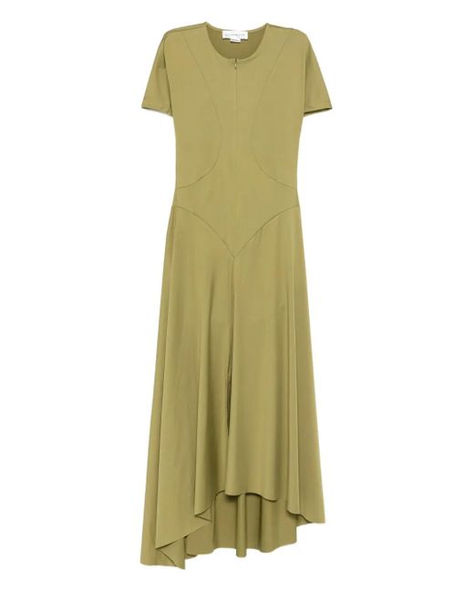 Victoria Beckham Women's Green Zip Midi Dress