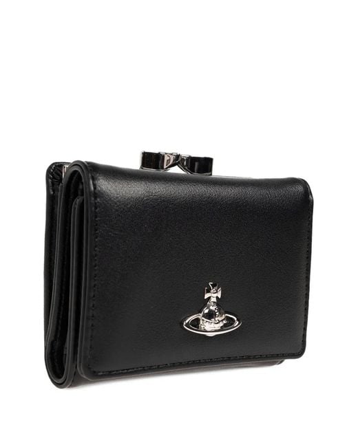 Vivienne Westwood Orb Clasp Wallet in Black | Lyst