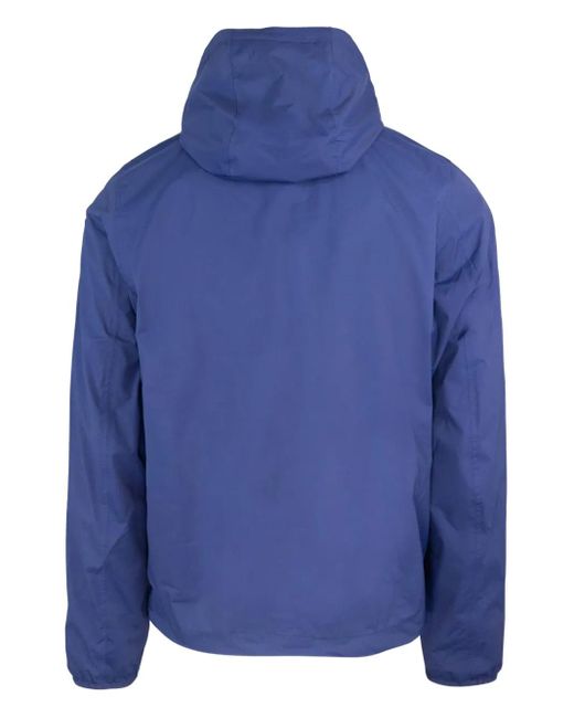 K-Way Blue Logo-Patch Jacket for men