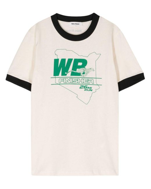 Wales Bonner Pace T-Shirt aus Bio-Baumwolle in Natural für Herren