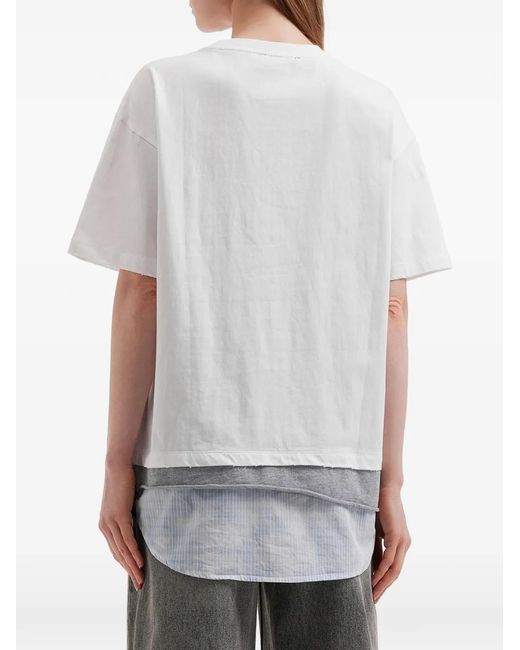 Mini Cream White Layered T-Shirt