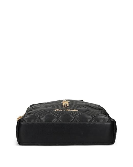 Love Moschino Black Quilted Chain-Strap Tote Bag