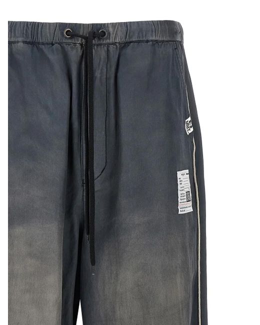 Maison Mihara Yasuhiro Gray Aged Satin Track Pants for men