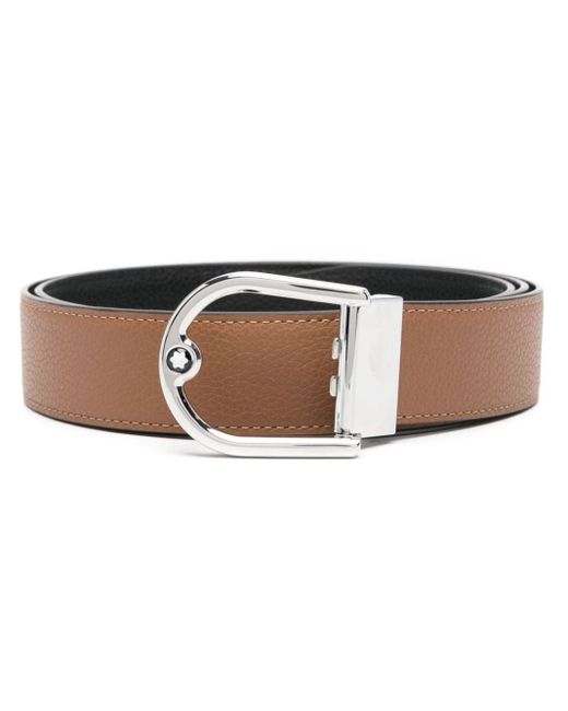 Montblanc Brown Reversible Leather Belt for men