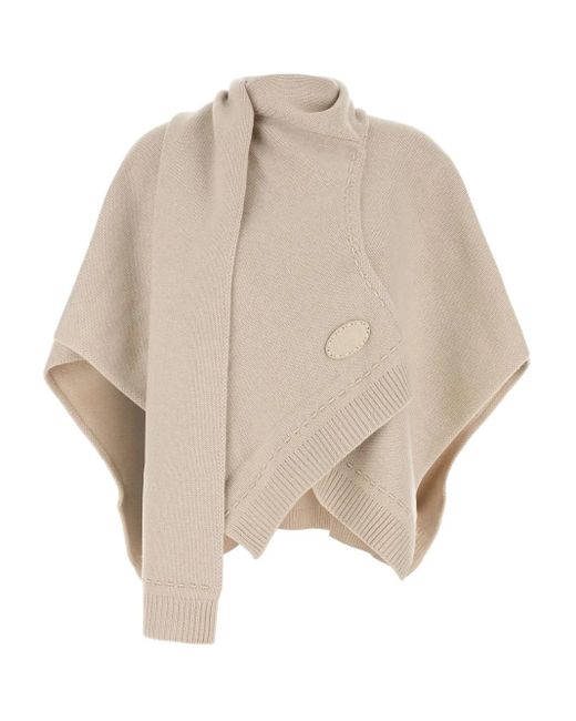 Fendi Natural Cashmere Poncho