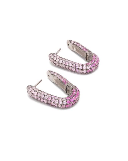 Selim Mouzannar Pink Link Sapphire Earrings