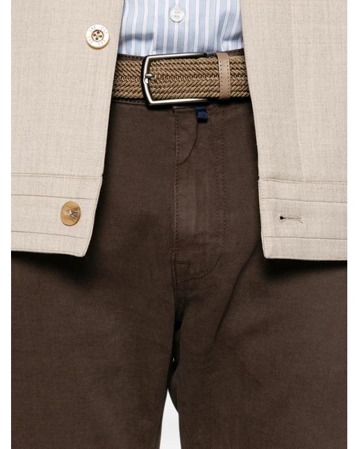 Incotex Gray Jean Droit À Patch Logo for men