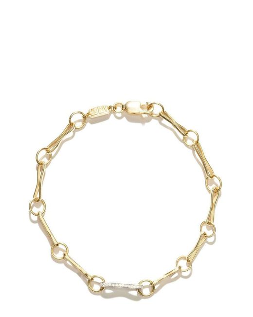 Azlee Metallic 18kt Yellow Gold Circle-link Bracelet