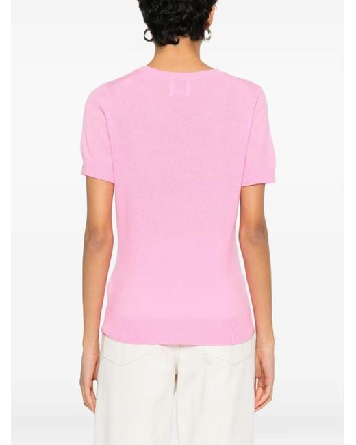 Allude Pink Short-Sleeve Top