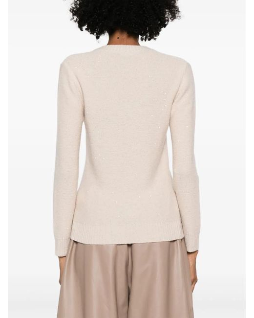 Fabiana Filippi Natural V-Neck Sweater