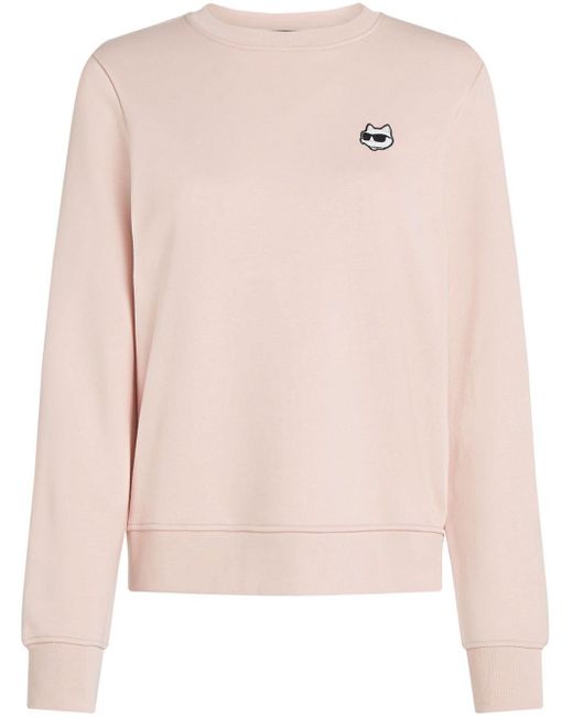 Karl Lagerfeld Ikonik 2.0 Sweater Met Logopatch in het Pink