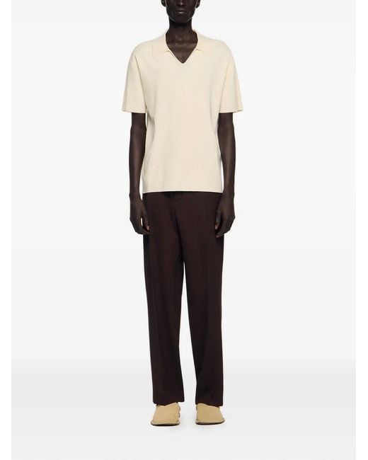 Sandro Natural Stretch Knit Polo Shirt for men